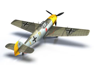 messerschmitt - bf-109 e - yellow 11 3D Model
