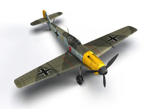 messerschmitt - bf-109 e - yellow 11 3D Model
