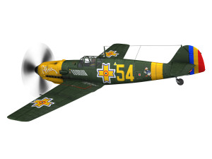 messerschmitt - bf-109 e - romanian air force - 54 Model 3D