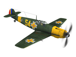 messerschmitt - bf-109 e - romanian air force - 54 Model 3D