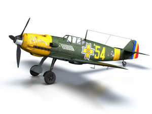 messerschmitt - bf-109 e - romanian air force - 54 Model 3D