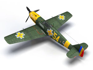 messerschmitt - bf-109 e - romanian air force - 54 3D Model