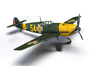 messerschmitt - bf-109 e - romanian air force - 54 Model 3D