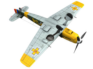 messerschmitt - bf-109 e - romanian air force - 54 Model 3D