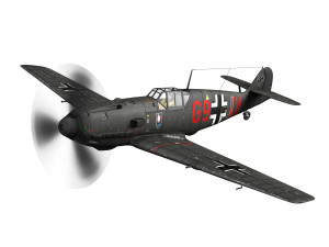 messerschmitt - bf-109 e - g9-jv - nightfighter Modelo 3D
