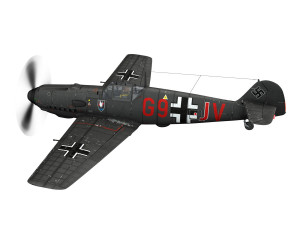 messerschmitt - bf-109 e - g9-jv - nightfighter Modelo 3D