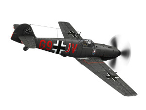 messerschmitt - bf-109 e - g9-jv - nightfighter Modelo 3D