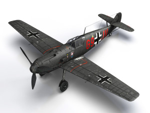 messerschmitt - bf-109 e - g9-jv - nightfighter Modelo 3D