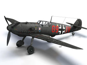 messerschmitt - bf-109 e - g9-jv - nightfighter 3D Model