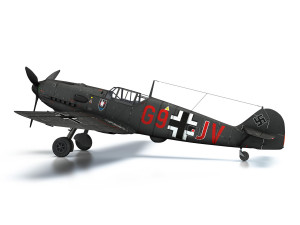 messerschmitt - bf-109 e - g9-jv - nightfighter Modelo 3D