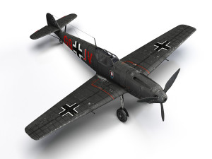 messerschmitt - bf-109 e - g9-jv - nightfighter Modelo 3D