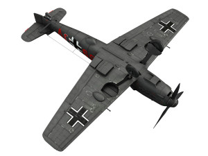 messerschmitt - bf-109 e - g9-jv - nightfighter Modelo 3D
