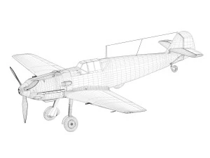 messerschmitt - bf-109 e - g9-jv - nightfighter 3D Model
