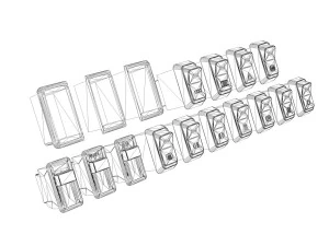 rocker switches for vehilce 3D Model