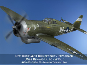 republic p-47d thunderbolt - wr-u 3D Model