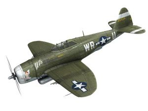 republic p-47d thunderbolt - wr-u 3D Model