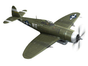 republic p-47d thunderbolt - wr-u Modèle 3D