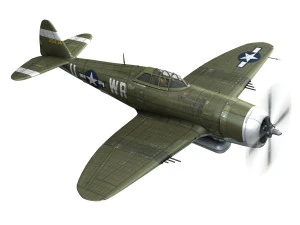 republic p-47d thunderbolt - wr-u 3D Model