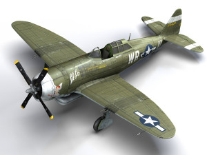 republic p-47d thunderbolt - wr-u Modèle 3D