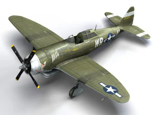 republic p-47d thunderbolt - wr-u 3D Model