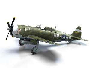 republic p-47d thunderbolt - wr-u Modèle 3D