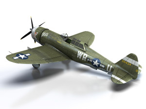 republic p-47d thunderbolt - wr-u Modèle 3D