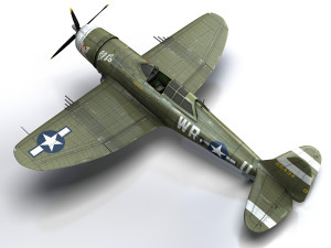republic p-47d thunderbolt - wr-u Modèle 3D