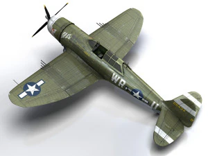 republic p-47d thunderbolt - wr-u 3D Model