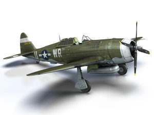 republic p-47d thunderbolt - wr-u Modèle 3D