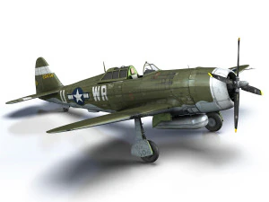 republic p-47d thunderbolt - wr-u 3D Model