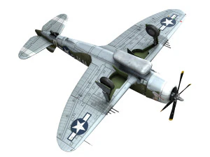 republic p-47d thunderbolt - wr-u 3D Model