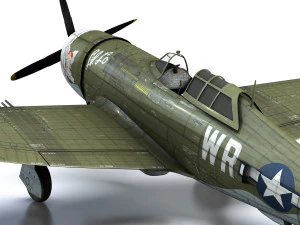 republic p-47d thunderbolt - wr-u 3D Model