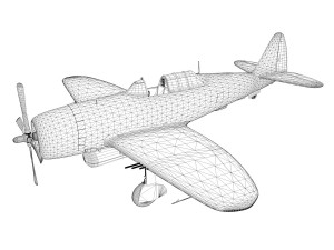republic p-47d thunderbolt - wr-u Modèle 3D
