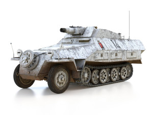 sdkfz 251-9 - ausfd - stummel - 14 3D-Modell