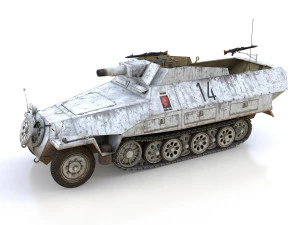 sdkfz 251-9 - ausfd - stummel - 14 3D Model