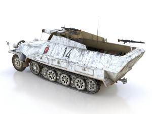 sdkfz 251-9 - ausfd - stummel - 14 3D-Modell