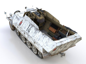 sdkfz 251-9 - ausfd - stummel - 14 3D-Modell