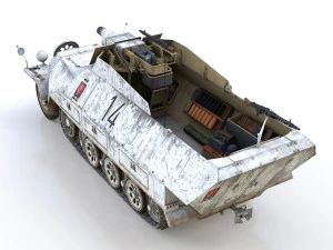 sdkfz 251-9 - ausfd - stummel - 14 3D Model