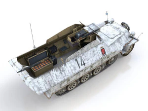 sdkfz 251-9 - ausfd - stummel - 14 3D Model