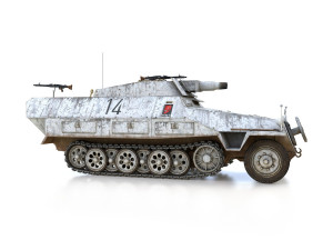 sdkfz 251-9 - ausfd - stummel - 14 3D-Modell