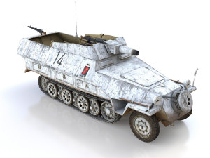 sdkfz 251-9 - ausfd - stummel - 14 3D-Modell