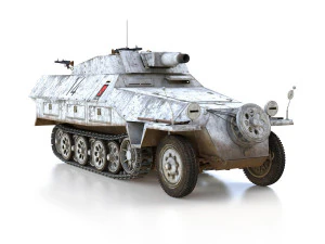 sdkfz 251-9 - ausfd - stummel - 14 3D Model