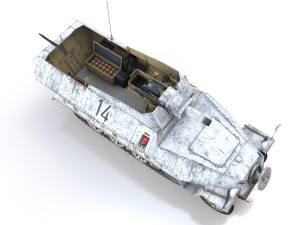 sdkfz 251-9 - ausfd - stummel - 14 3D-Modell