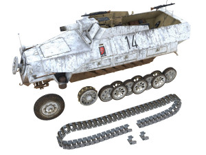 sdkfz 251-9 - ausfd - stummel - 14 3D-Modell