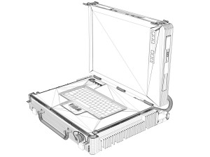rugged military outdoor laptop Modello 3D