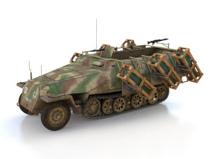 sdkfz 251 - ausf d - stuka zu fuss - 825 Modelo 3D