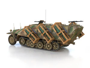 sdkfz 251 - ausf d - stuka zu fuss - 825 3D Model