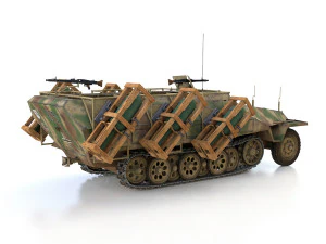 sdkfz 251 - ausf d - stuka zu fuss - 825 3D Model