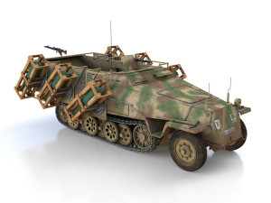 sdkfz 251 - ausf d - stuka zu fuss - 825 Modelo 3D