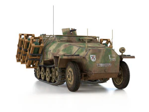 sdkfz 251 - ausf d - stuka zu fuss - 825 3D Model